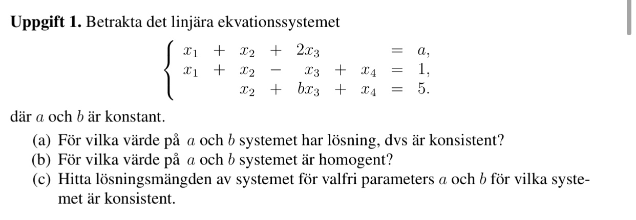 Matris med variabler (Matematik/Universitet) – Pluggakuten