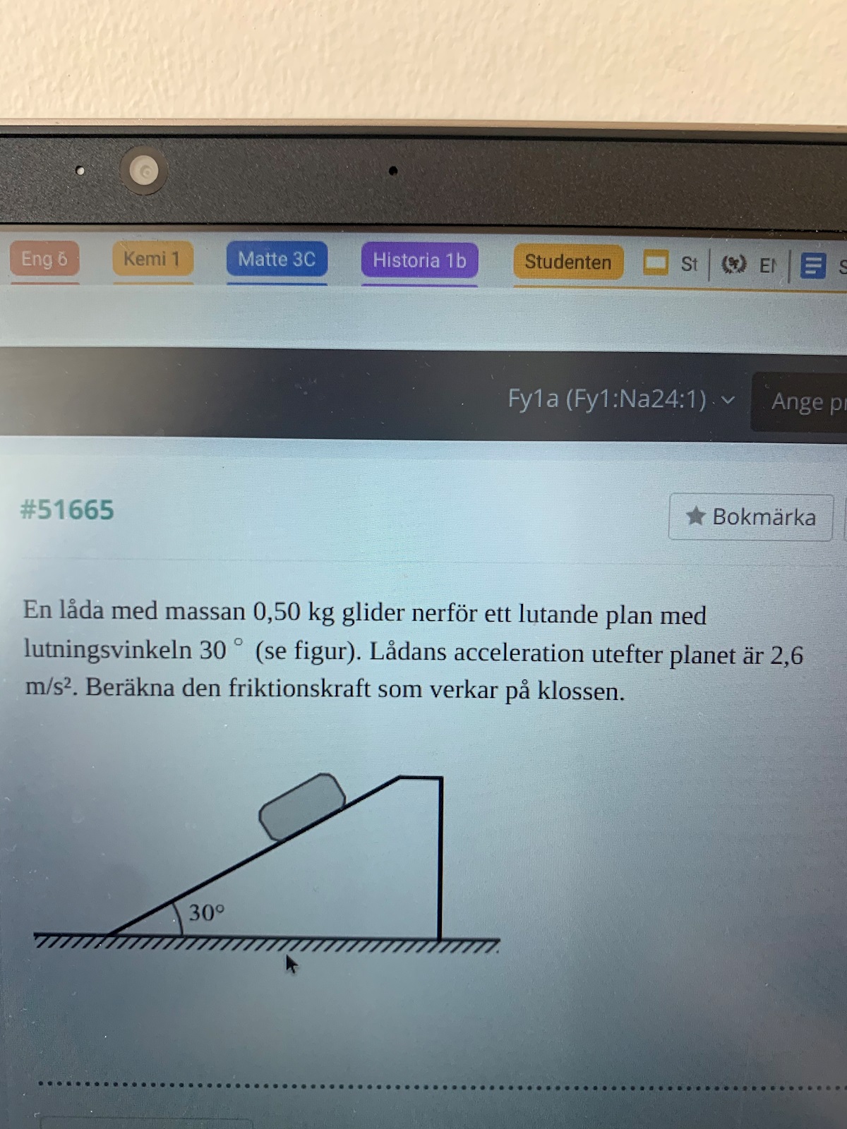 Krafter - Kloss På Ett Lutande Plan (Fysik/Fysik 1) – Pluggakuten