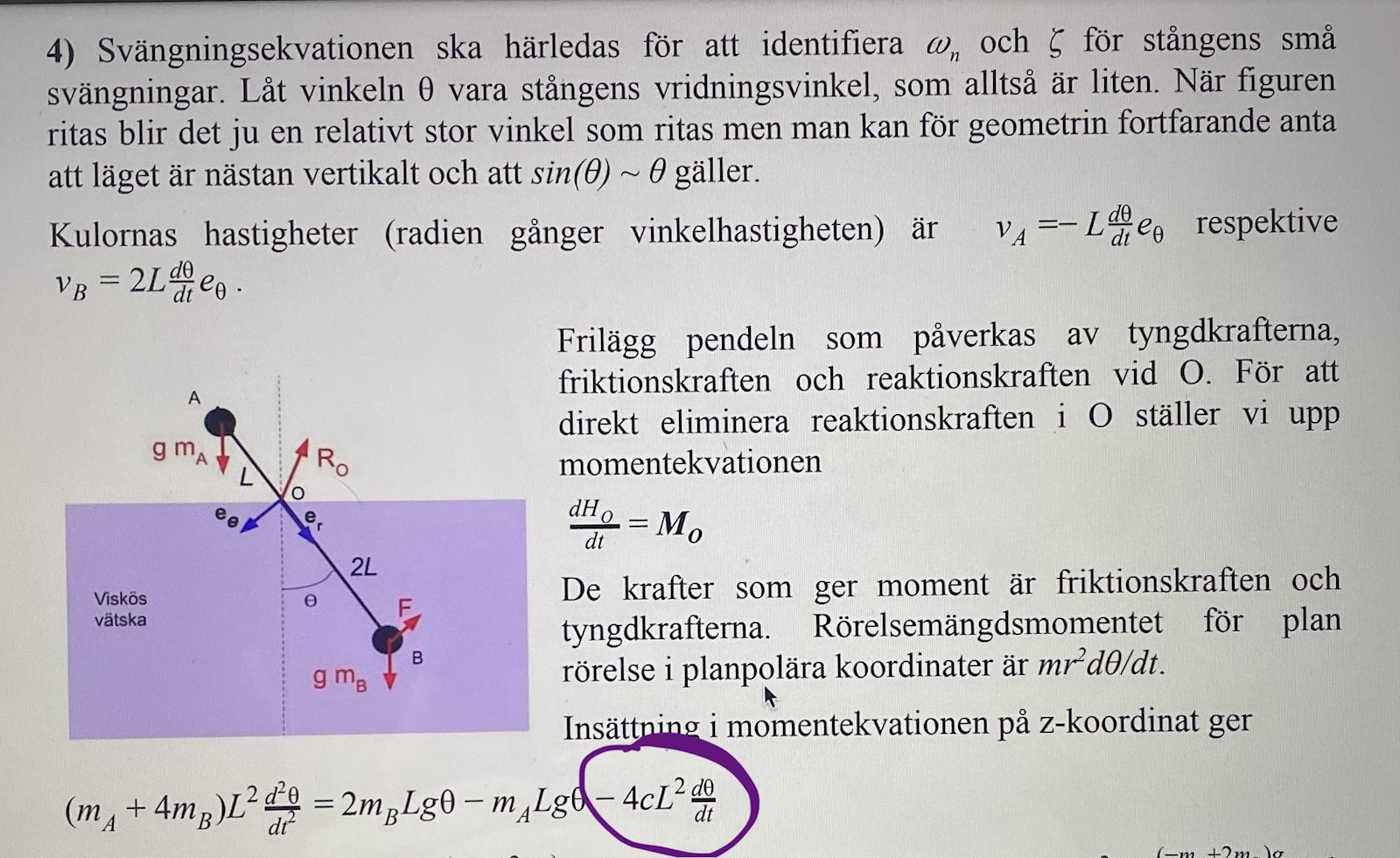 Pendel Mekanik (Fysik/Universitet) – Pluggakuten