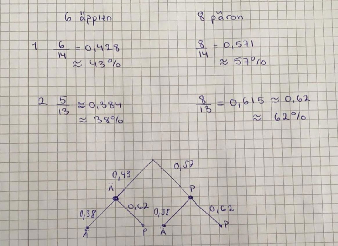 Sannolikhet. (Matematik/Matte 1/Sannolikhet Och Statistik) – Pluggakuten