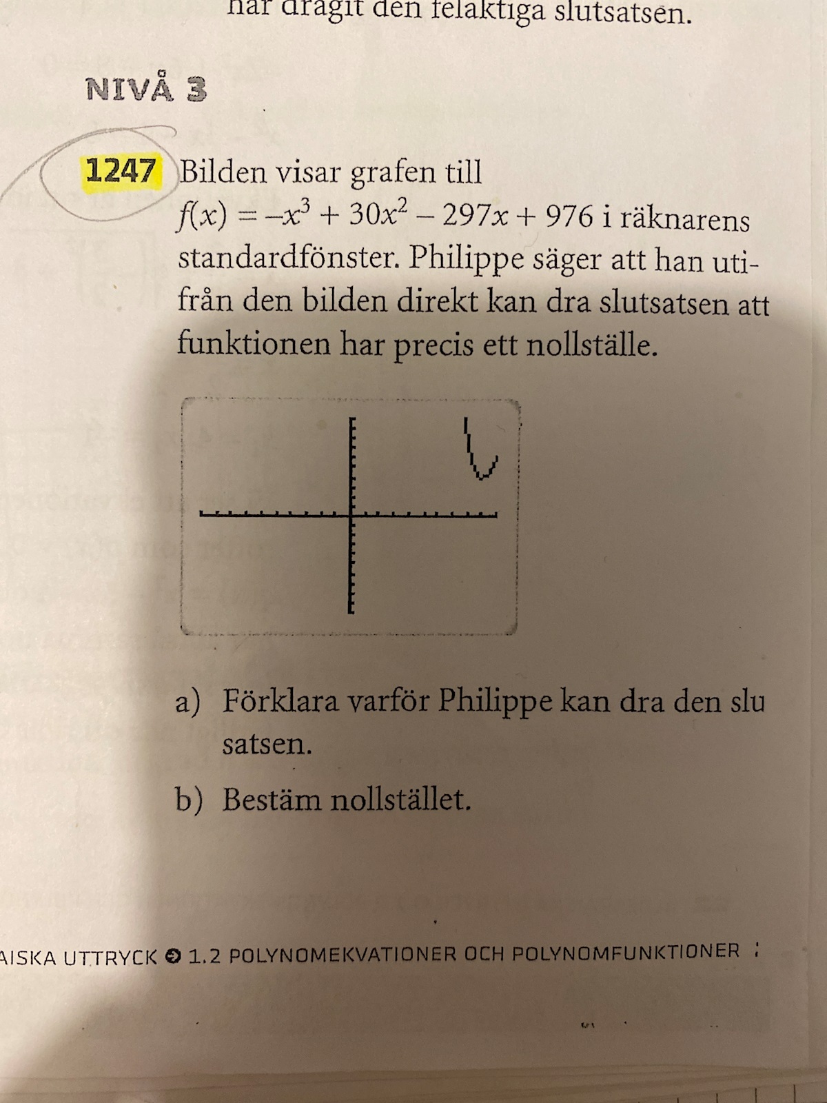 Polynom 1247 (Matematik/Matte 3/Algebraiska Uttryck) – Pluggakuten