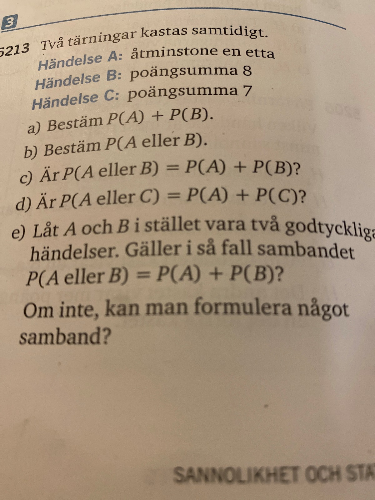 Sannolikhet (Matematik/Matte 1/Sannolikhet Och Statistik) – Pluggakuten