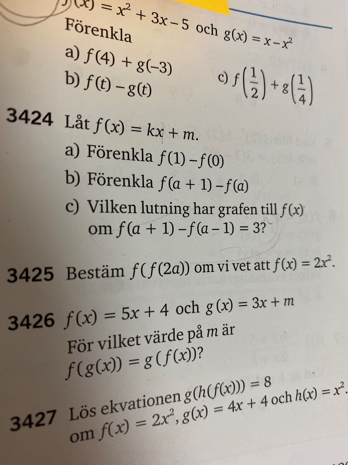 Funktioner - Bestäm X-värden, Förenkla Och Hitta Lutningen (Matematik ...