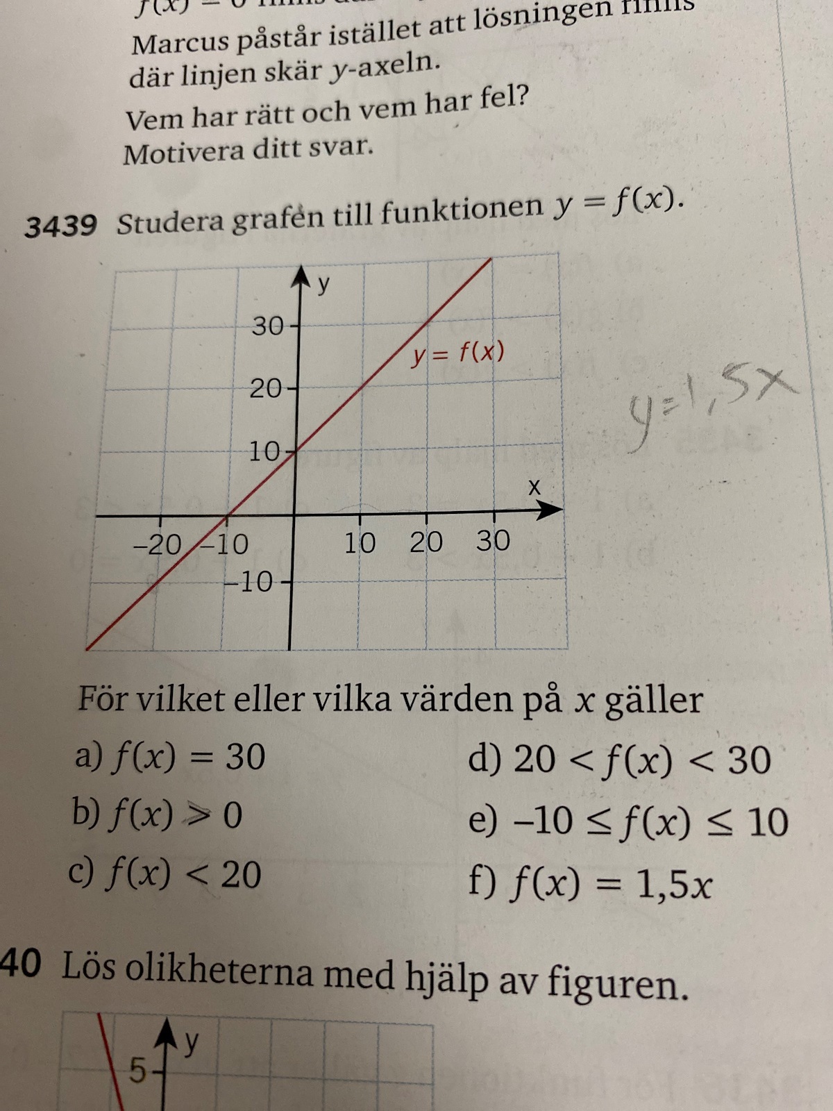 Funktioner - Bestäm Värden På X (Matematik/Matte 1/Funktioner ...