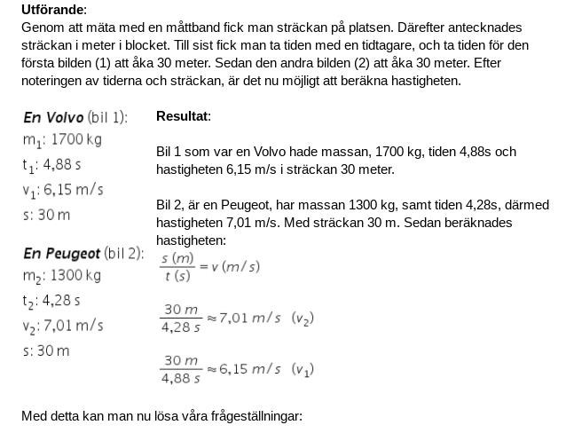 Labbrapport Fragestallning Pa A Niva Med Sma Berakningar Natur