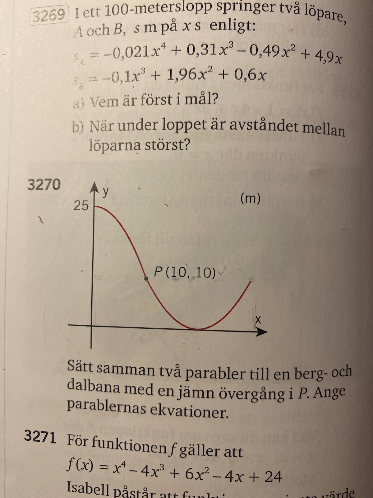 Sätta Samman Två Parabler (Matematik/Matte 3/Derivata) – Pluggakuten