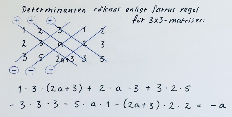 Ekvationssystem Bestam For Varje Varde Pa A Alla Losningar Matematik Universitet Pluggakuten