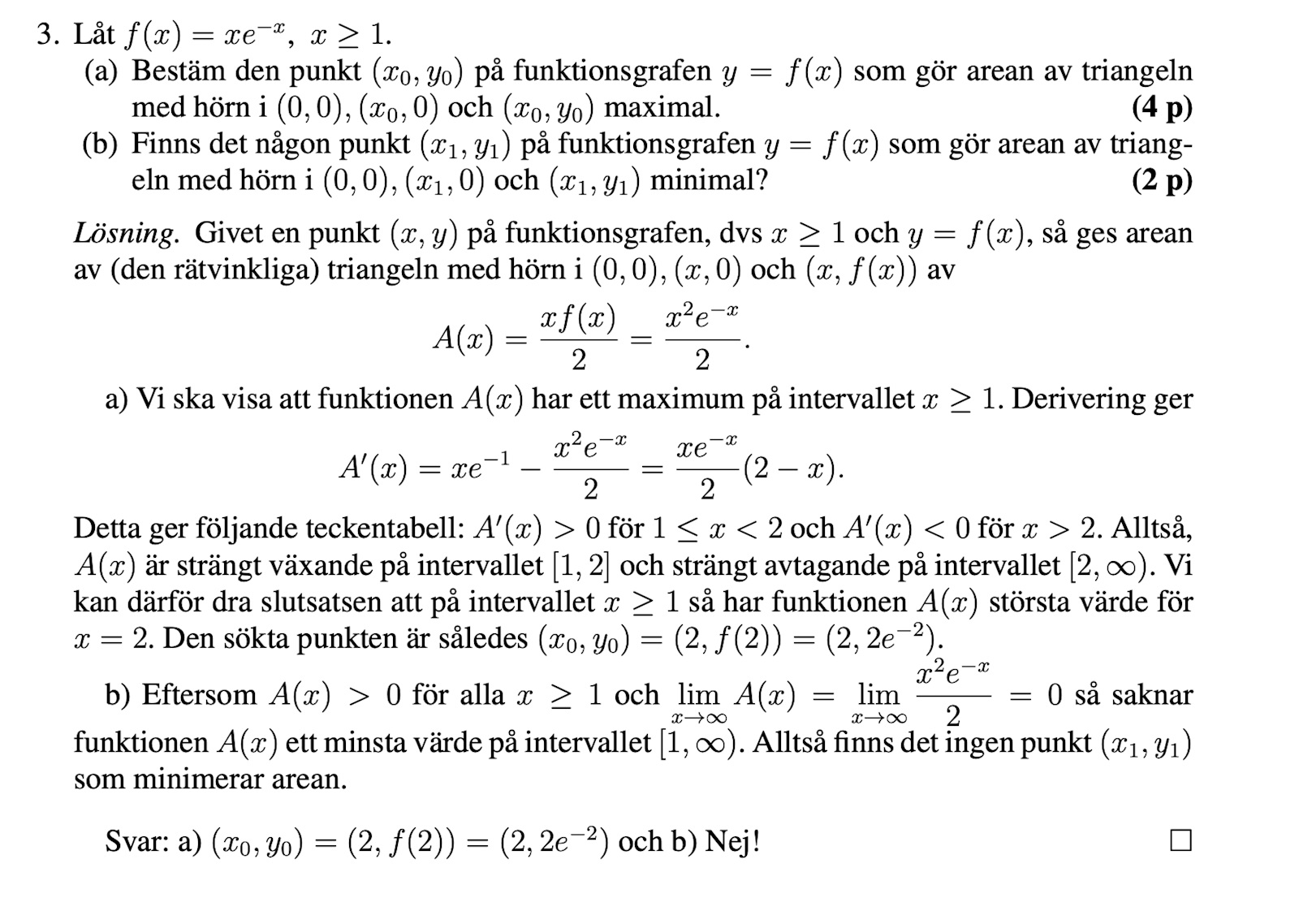 Envariabelanalys (Matematik/Universitet) – Pluggakuten