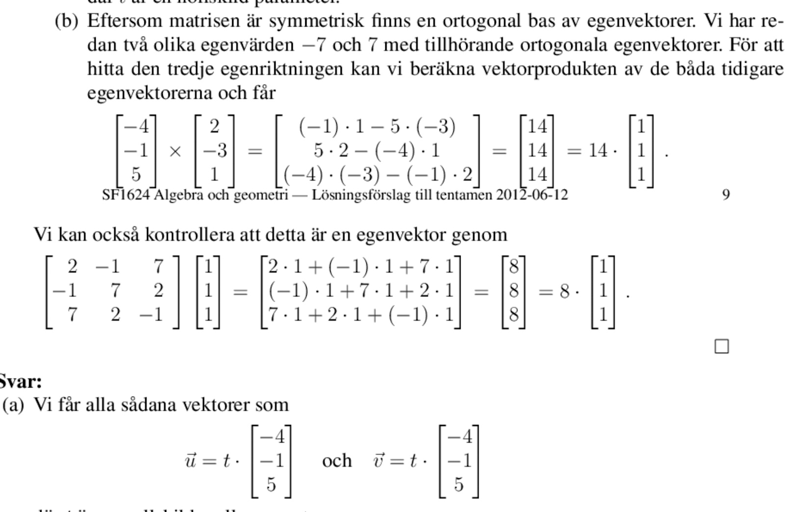 Linjär Algebra, Vad är Skillnaden? (Matematik/Universitet) – Pluggakuten