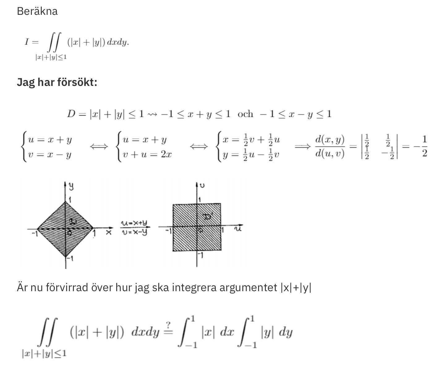 Integral Av Absolutbelopp (Matematik/Universitet) – Pluggakuten