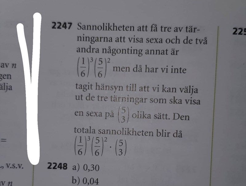 Sannolikhet och komplement händelse (Matematik/Matte 1