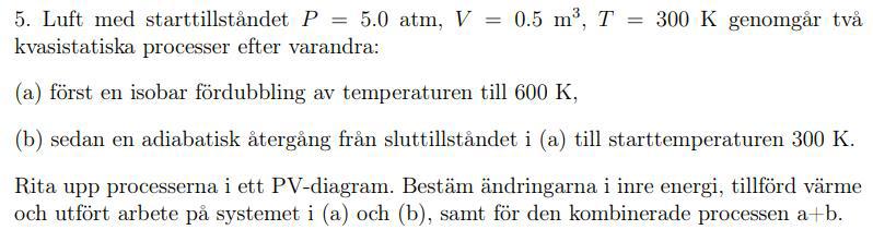 Termodynamik: Kretsprocesser (Fysik/Universitet) – Pluggakuten