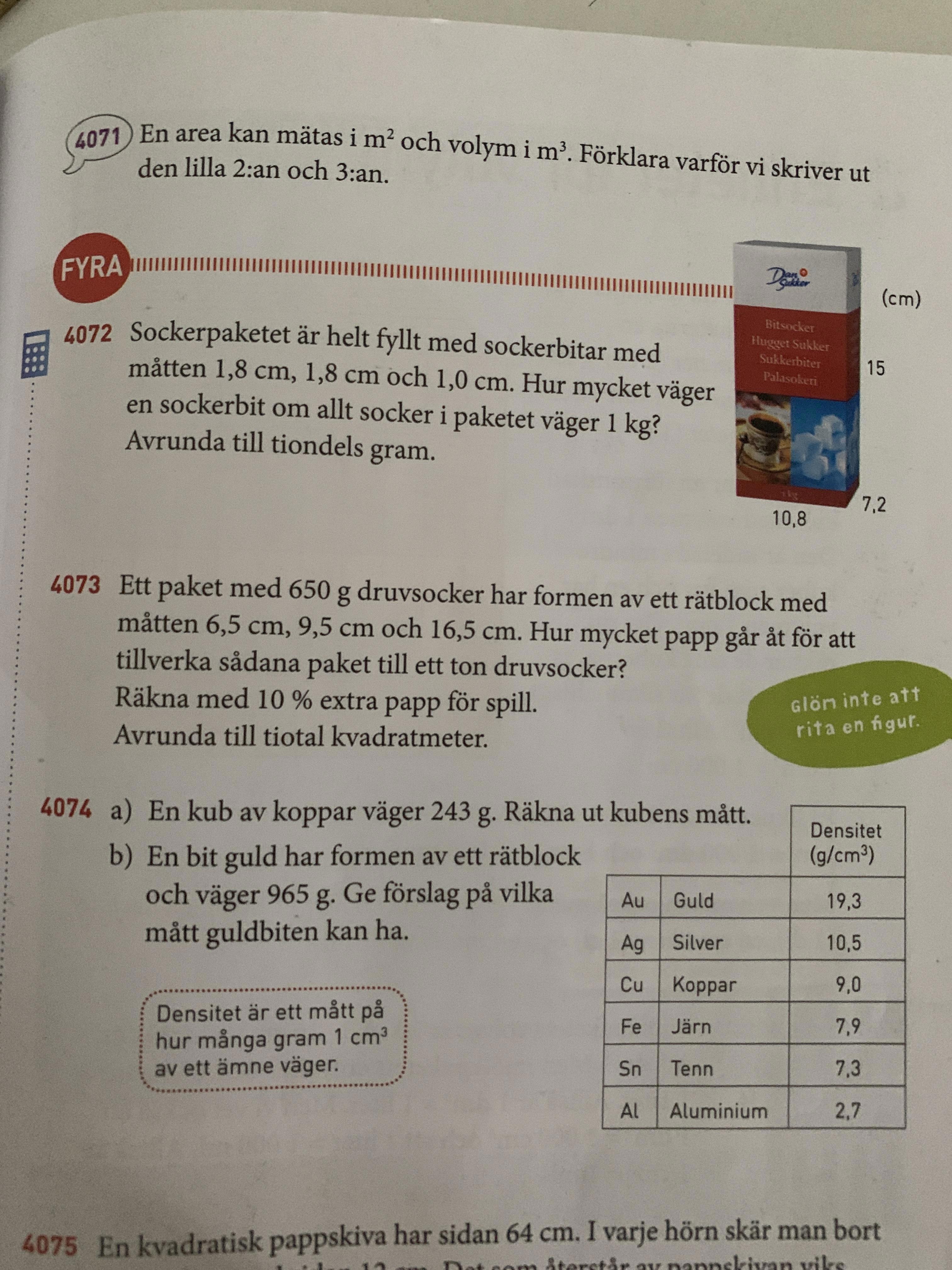 Geometri Volym Och Mått (Matematik/Årskurs 8) – Pluggakuten