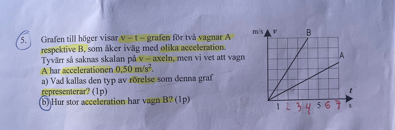 Hur Stor Acceleration Har Vagn B? (Fysik/Fysik 1) – Pluggakuten