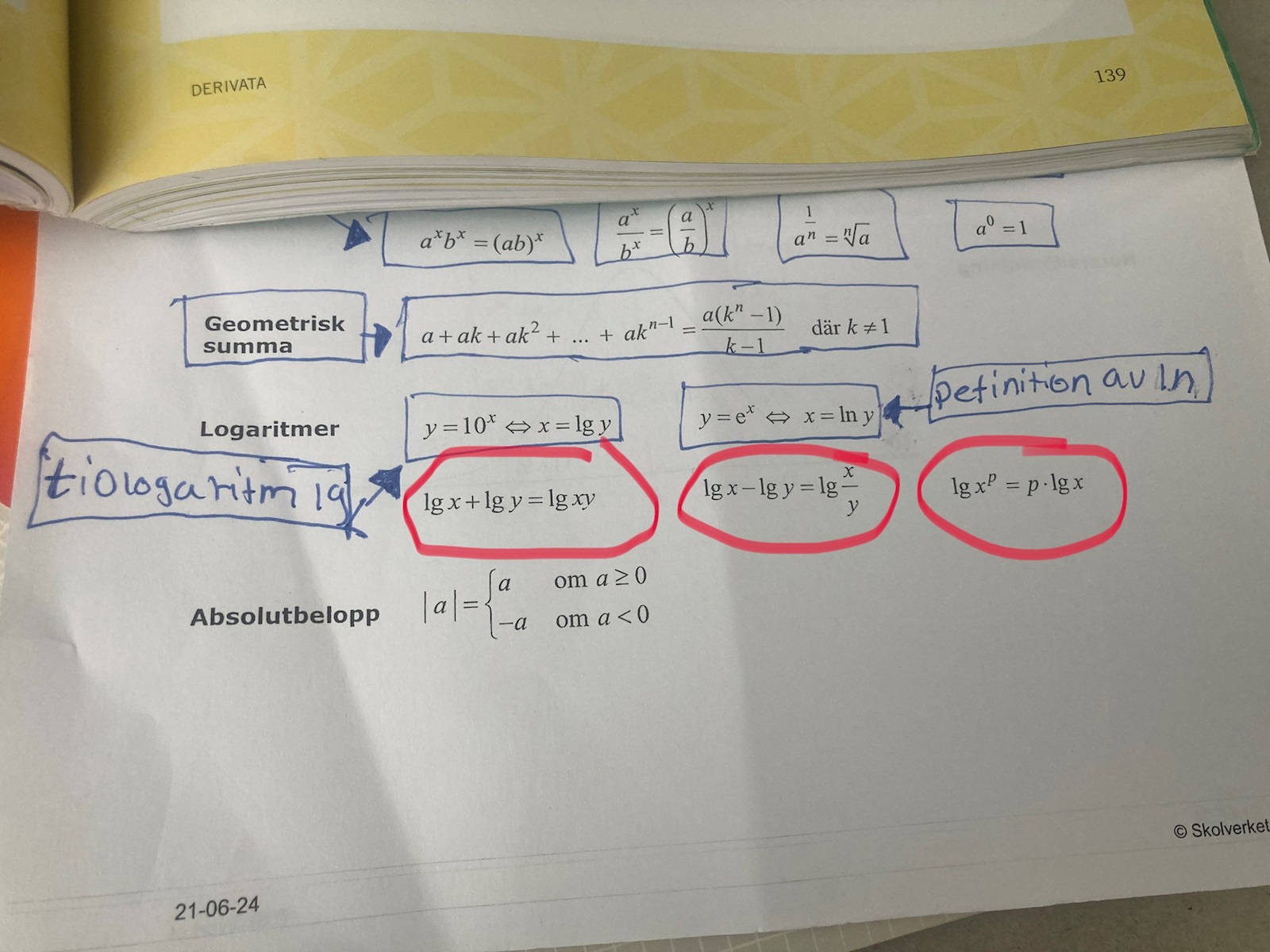 Är Logaritmer På Formelblad Med I Kurs? (Matematik/Matte 3/Naturliga ...