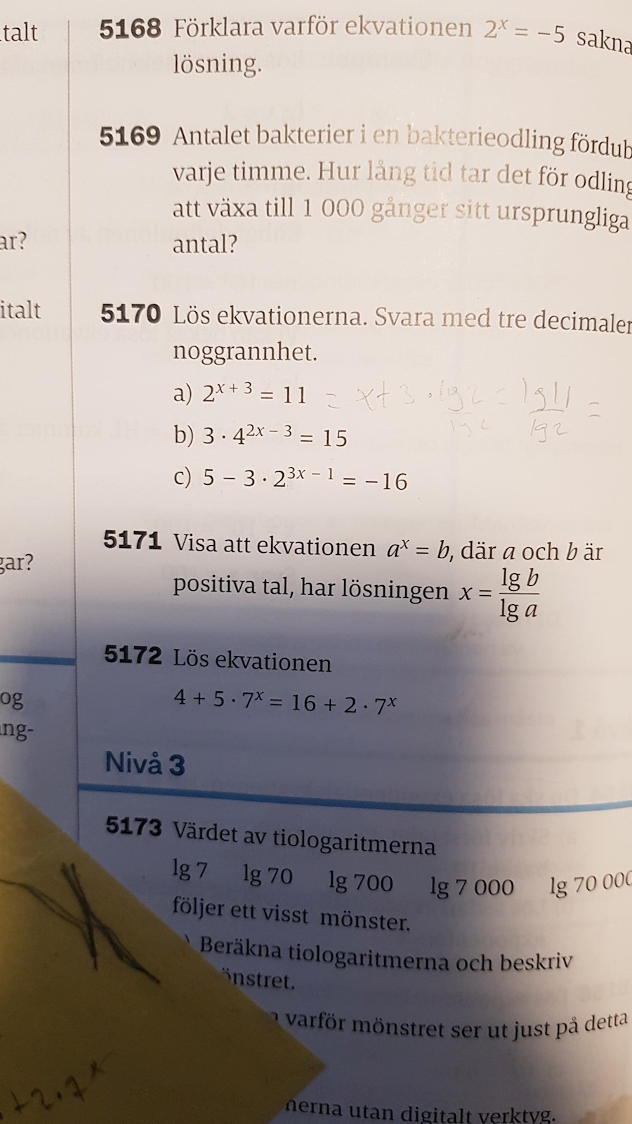 Logaritmer (Matematik/Matte 2/Logaritmer) – Pluggakuten