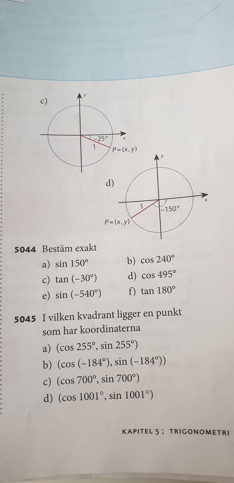 Bestämma vilken kvadrant vinkeln 1001 gr ligger i (Matematik/Matte  3/Trigonometri) – Pluggakuten