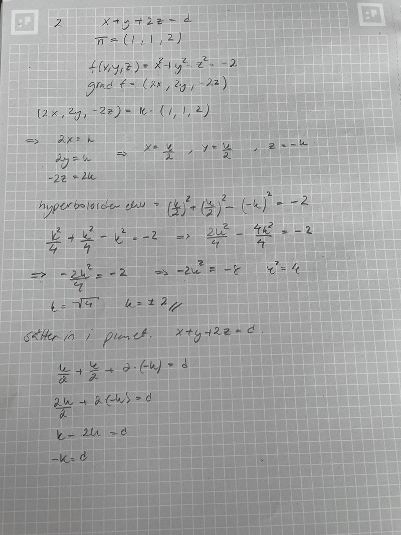 Flervariabelanalys Tangent Matematik Universitet Pluggakuten