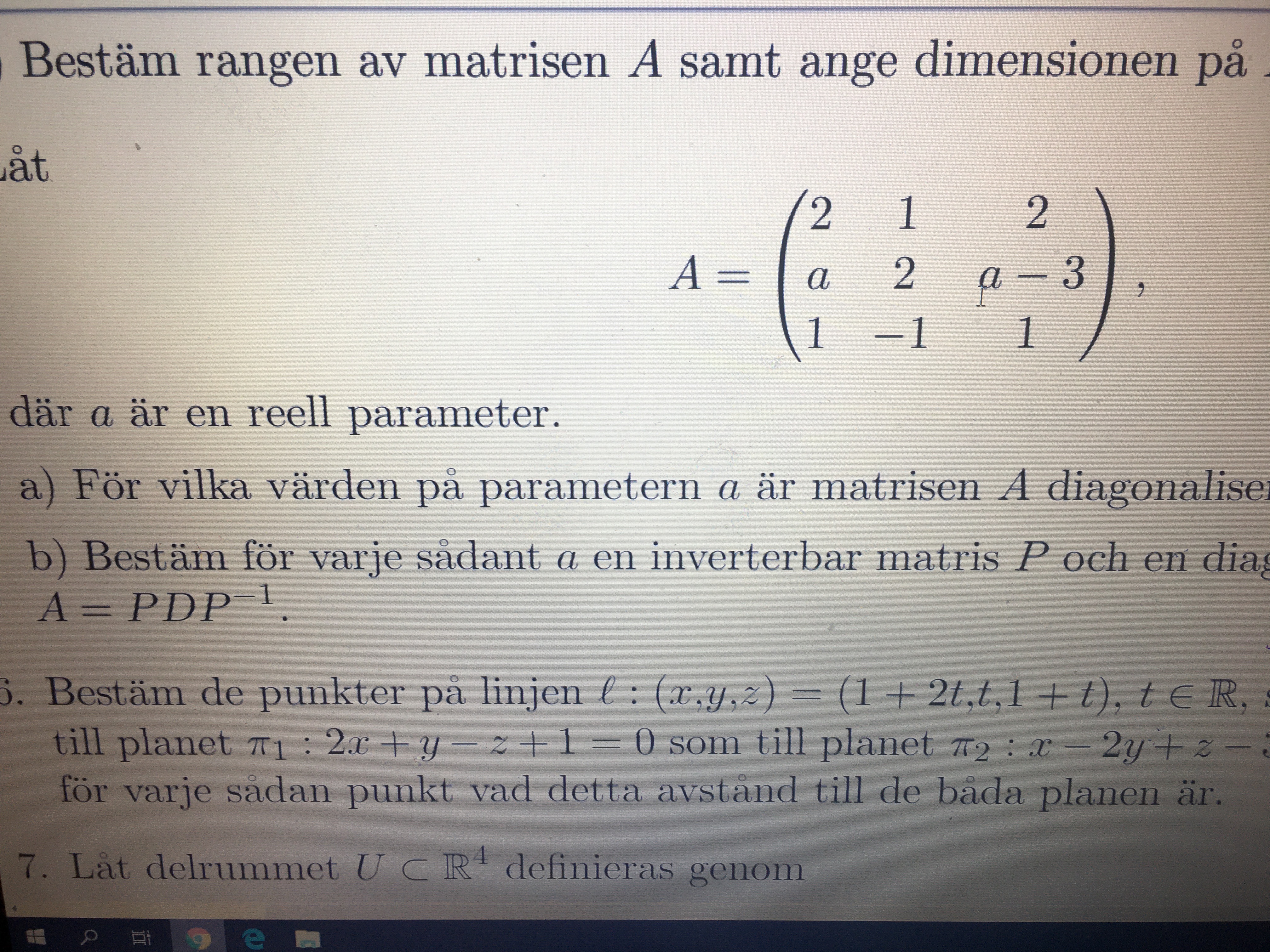 Diagonaliserbar matris (Matematik/Universitet) – Pluggakuten