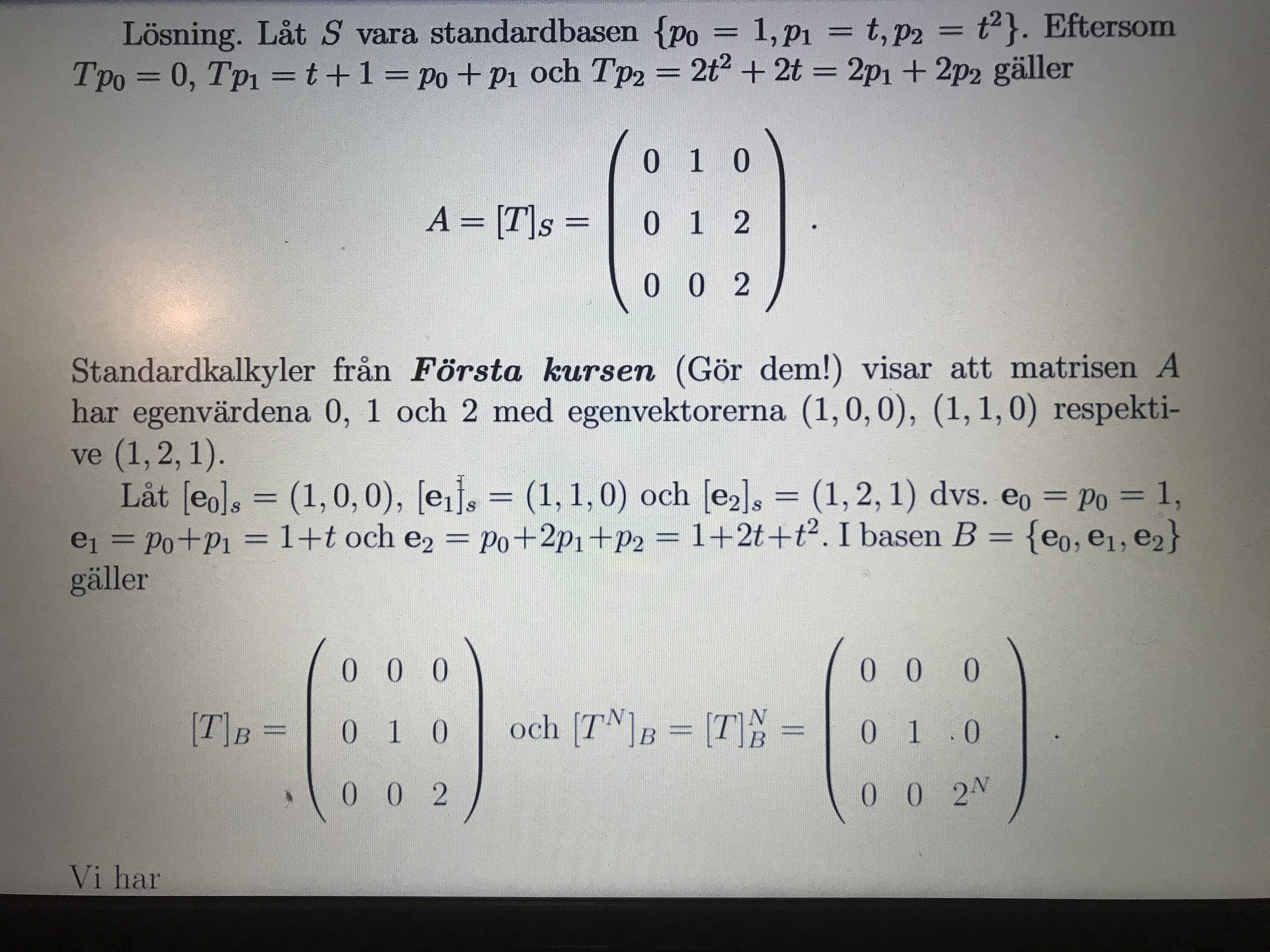 Diagonalisera Operator På Ett Vektorrum (Matematik/Universitet ...