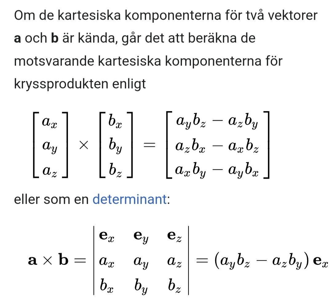 Vektorprodukt Mekanik (Fysik/Universitet) – Pluggakuten