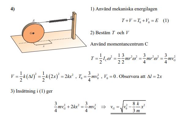 Mekanik II - Fjäder Fastspänd På Roterande Cylinderskiva (Fysik ...