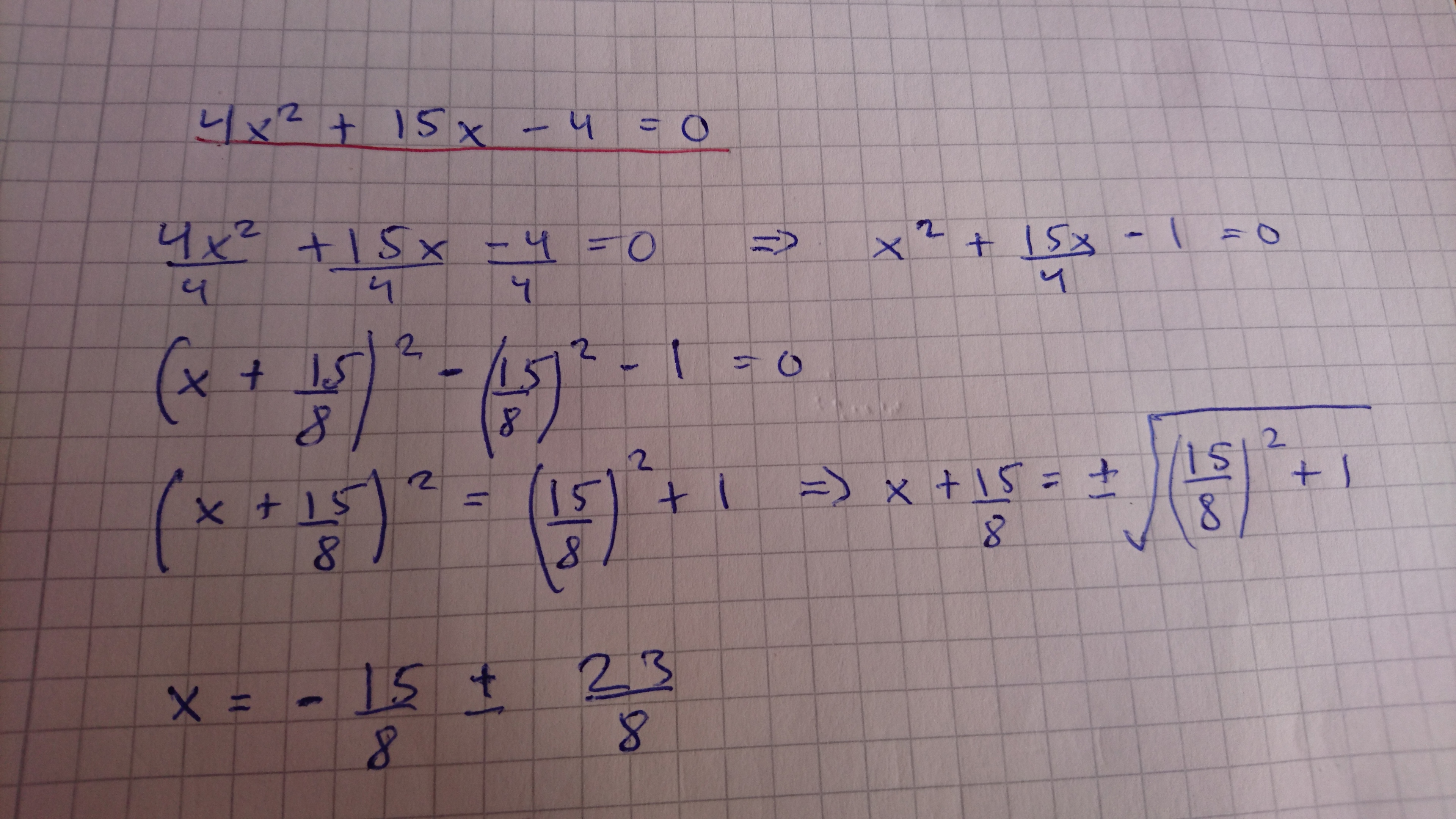 Andragradsekvation (Matematik/Universitet) – Pluggakuten