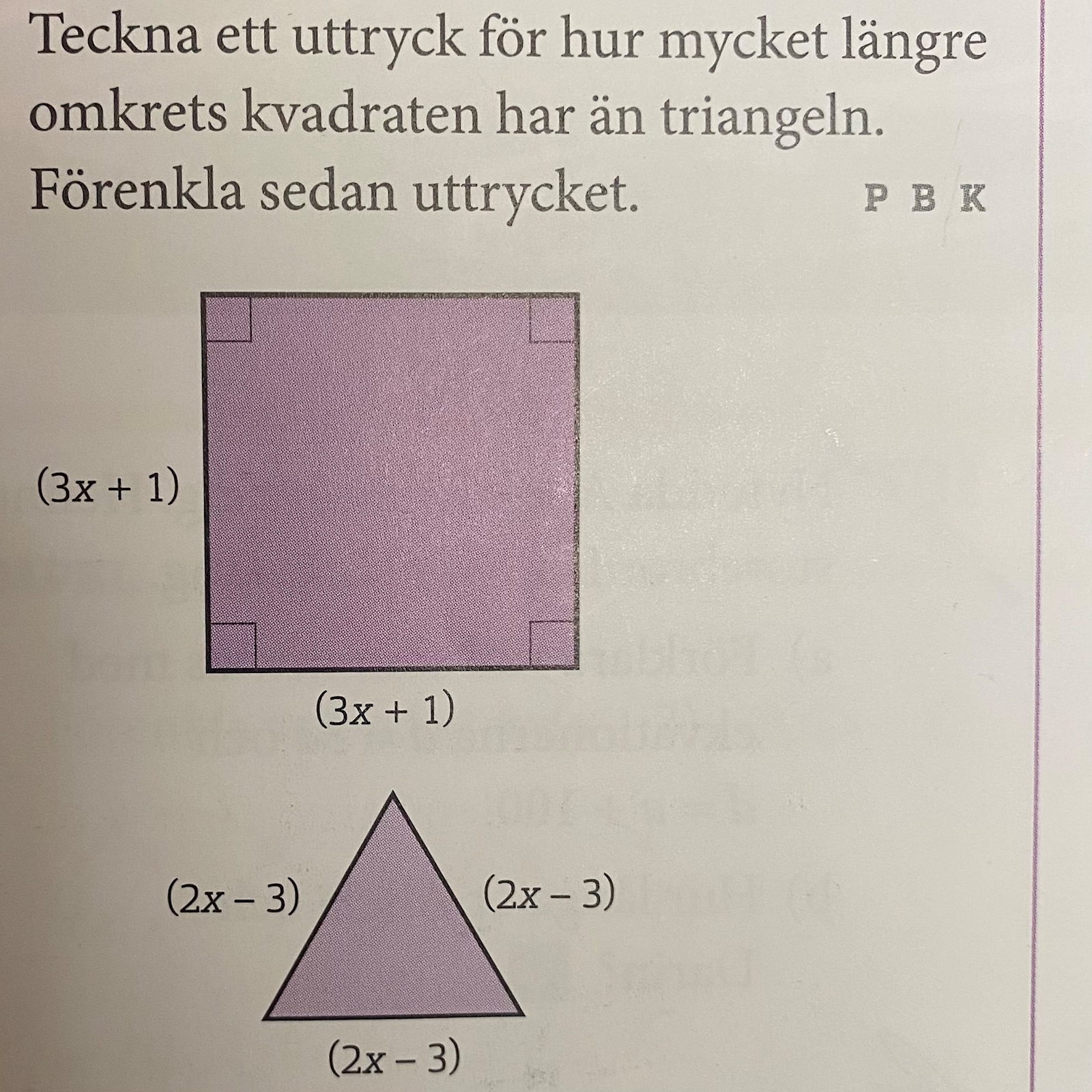 Multiplikation Med Parenteser (omkrets) (Matematik/Årskurs 8) – Pluggakuten