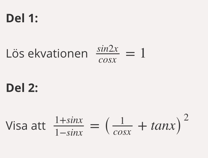 Trigonometriska Identiteter Och Trigonometriska Ekvationer (Matematik ...