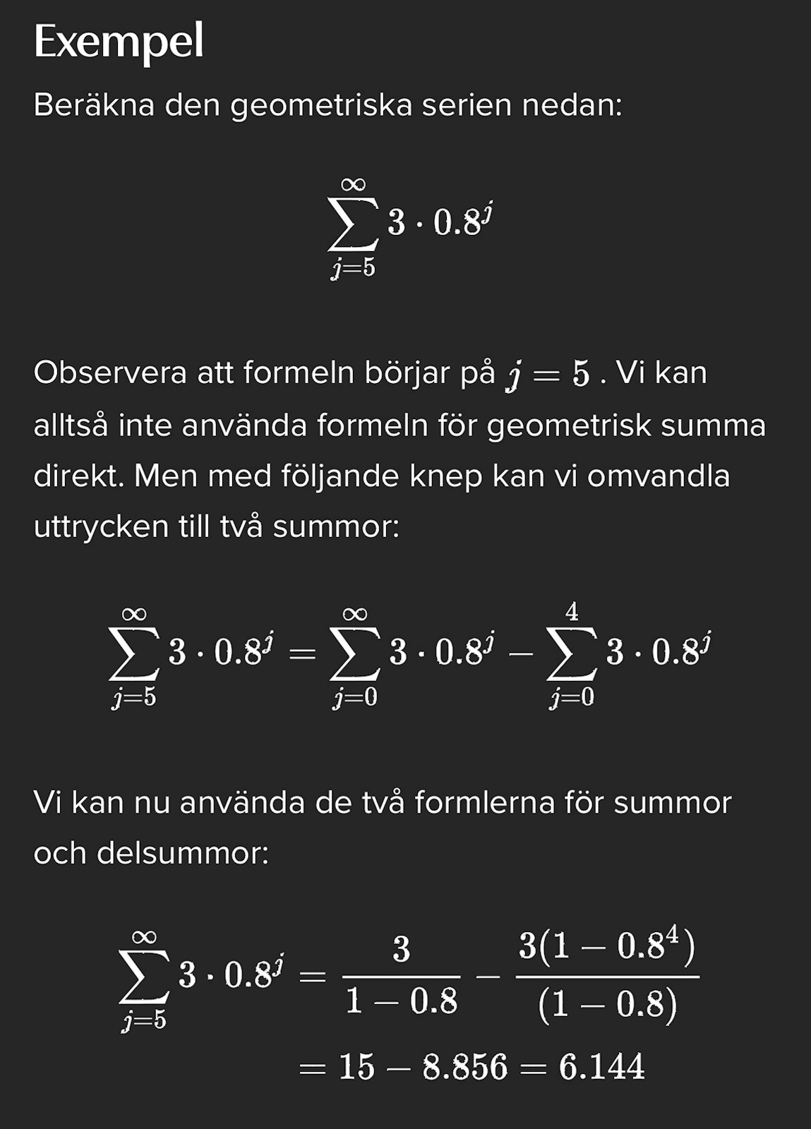 Konvergent Serie (Matematik/Universitet) – Pluggakuten