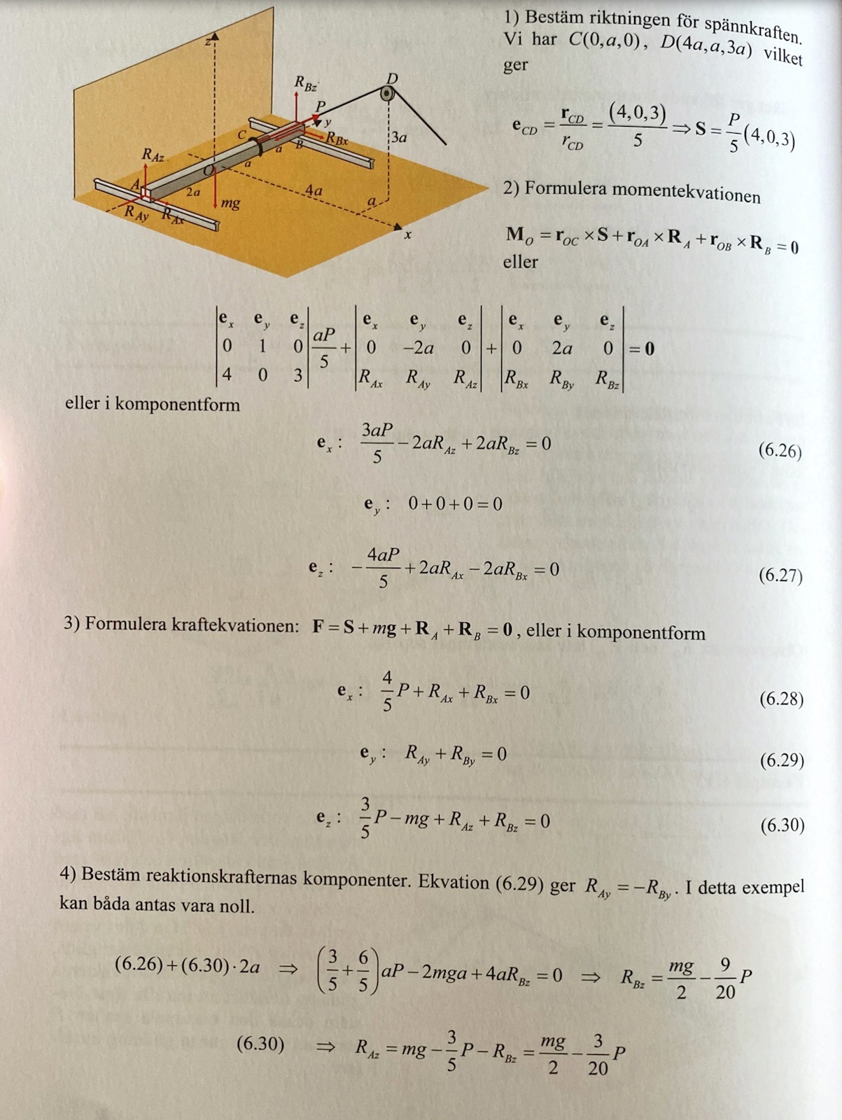 Mekanik - Jämvikt I Tre Dimensioner (Fysik/Universitet) – Pluggakuten