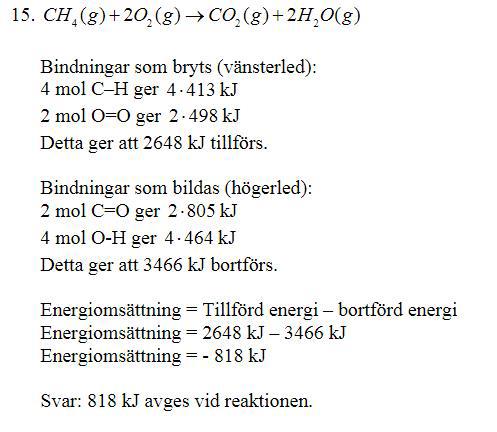 Har Jag Eller Facit Rätt?(Entalpi), Känns Oklart. (Bild Finns). (Kemi ...