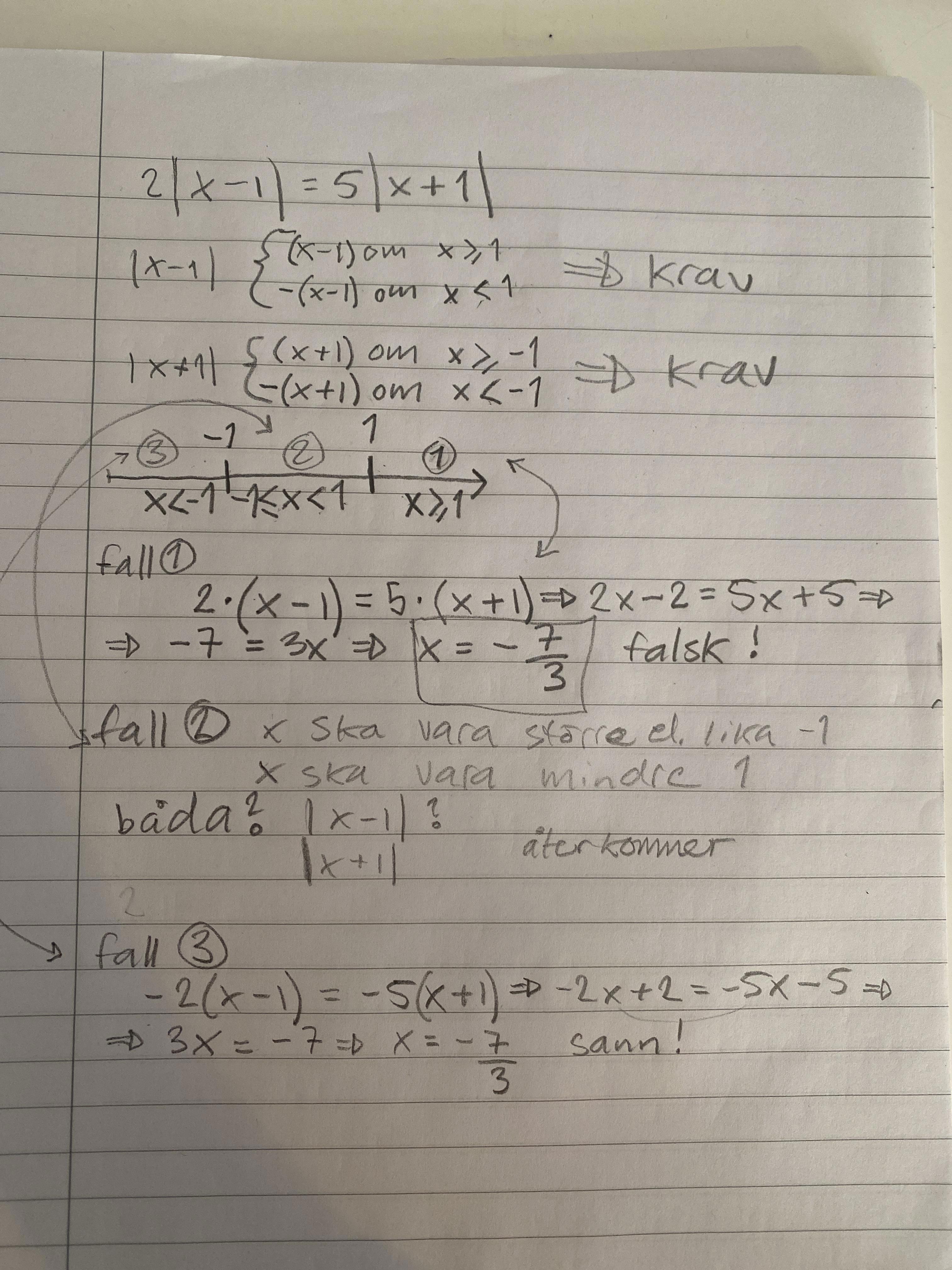 Absolutbelopp (Matematik/Matte 3/Algebraiska Uttryck) – Pluggakuten