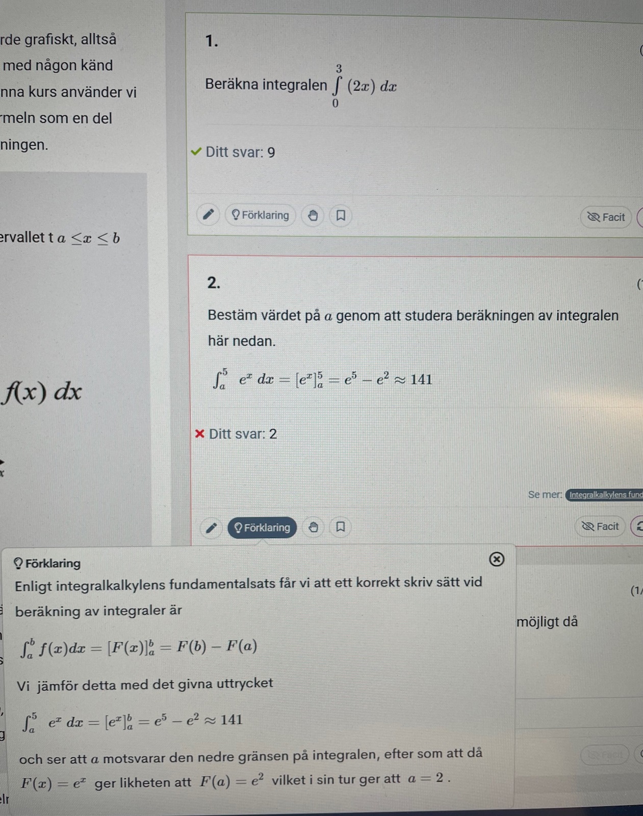 Integral- Varför är Värdet På X=2 (Matematik/Matte 3) – Pluggakuten