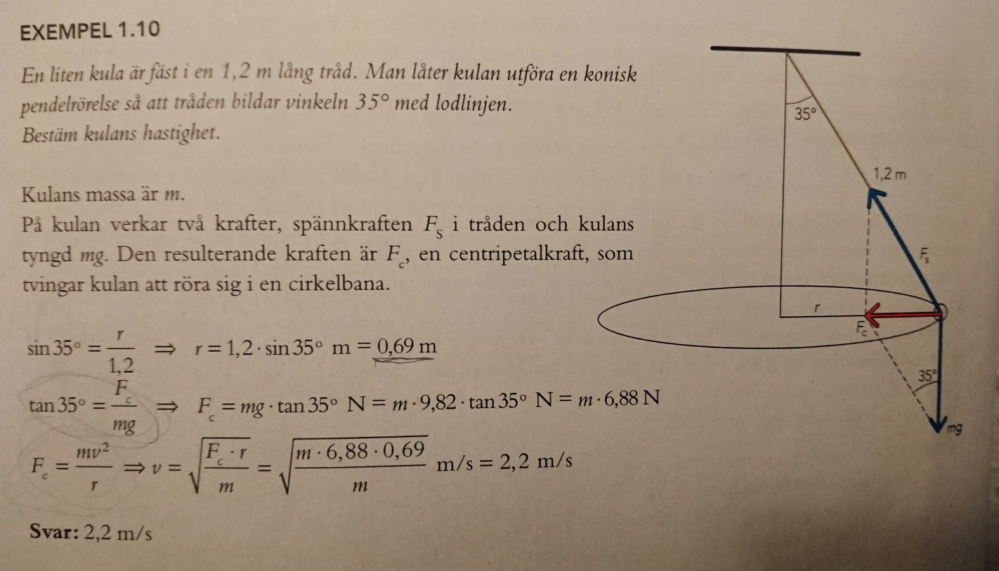 Konisk Pendel (Fysik/Fysik 2) – Pluggakuten