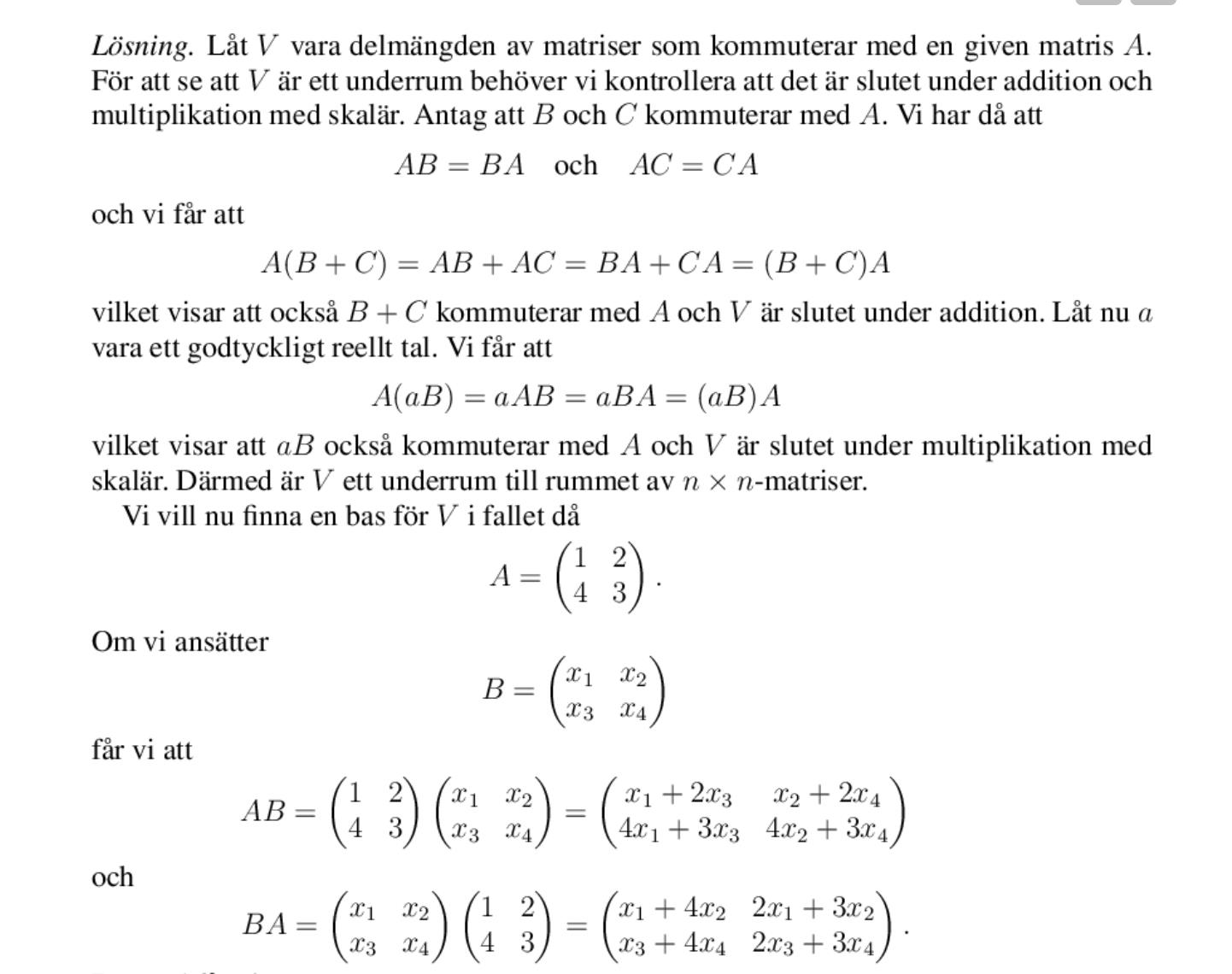 Bestäm Bas Till Abstrakta Vektorrum (Matematik/Universitet) – Pluggakuten