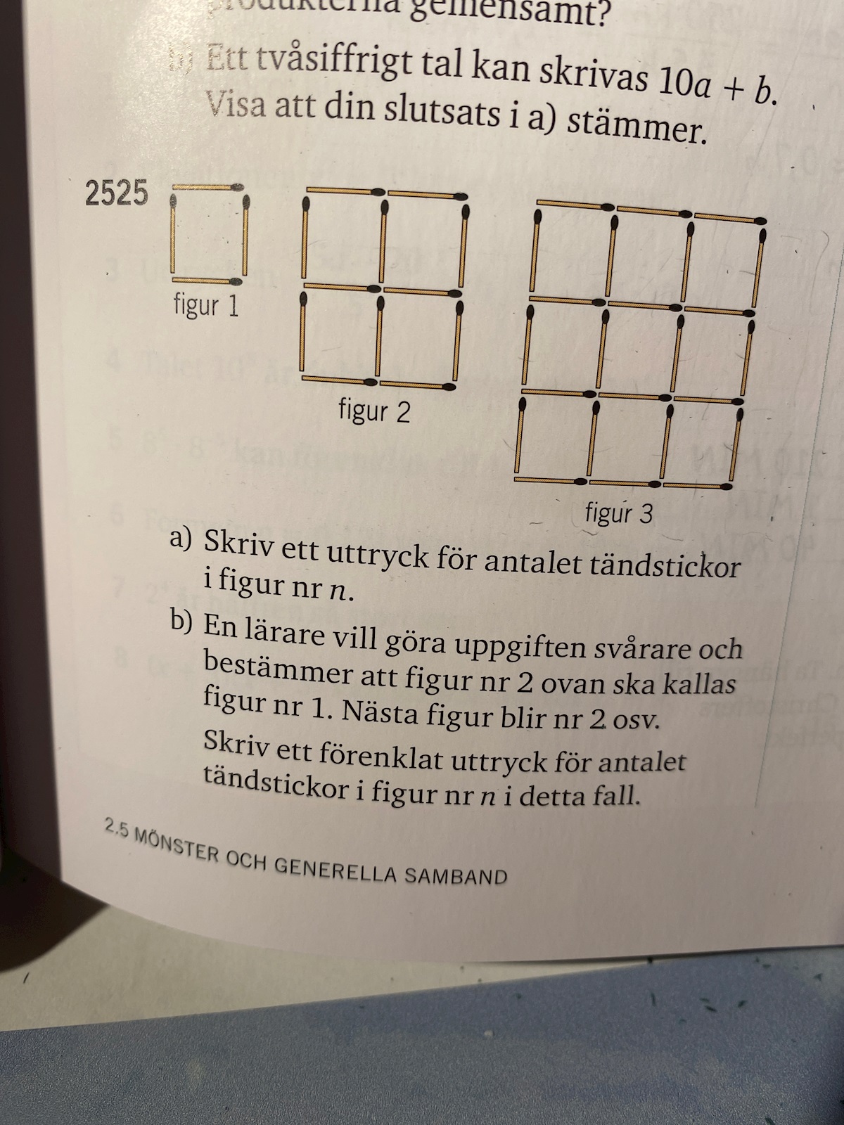 Generella Samband: Uttryck För Antalet Stickor I Figur N (Matematik ...