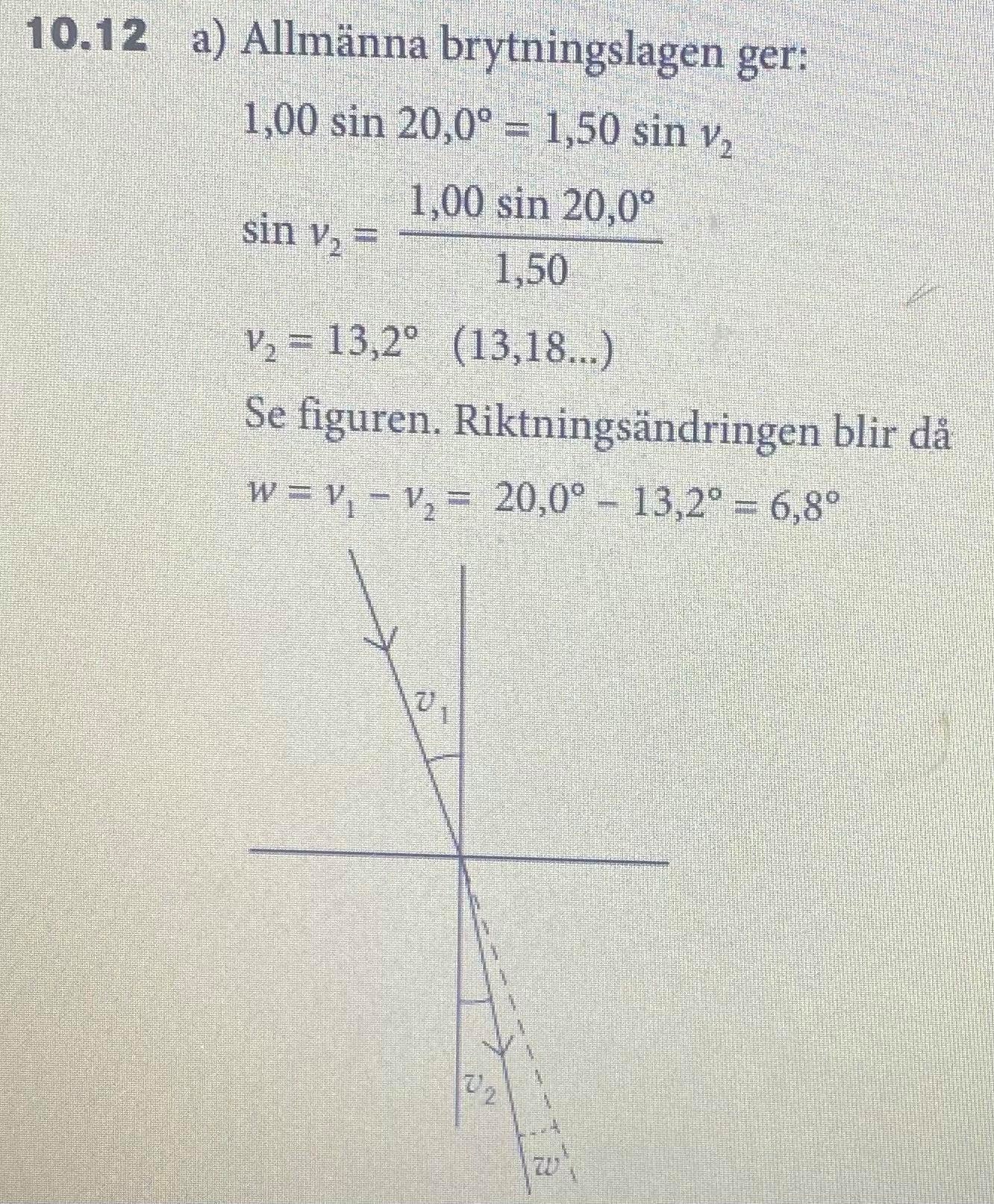 Brytningsvinkel 10,12 (Fysik/Fysik 2) – Pluggakuten