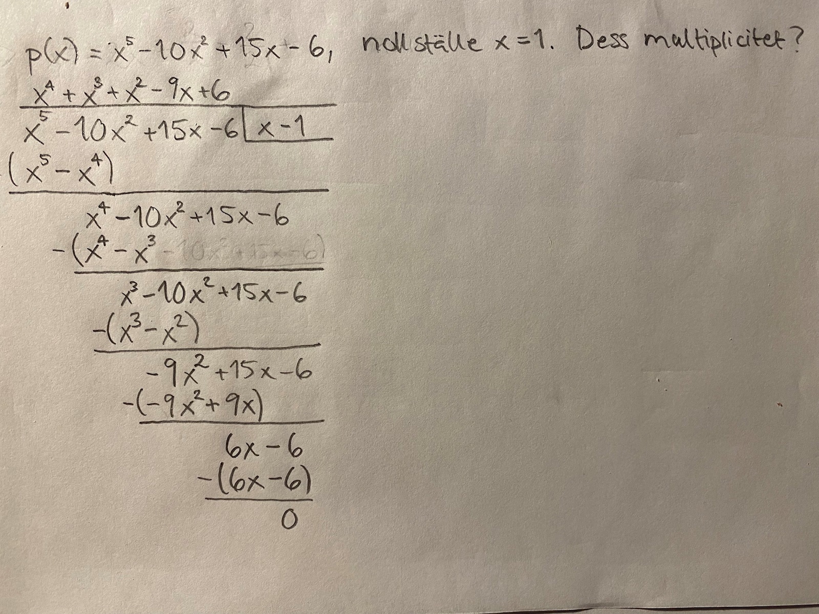 Polynom Och Rationella Uttryck, Faktorsatsen (Matematik/Matte 3 ...