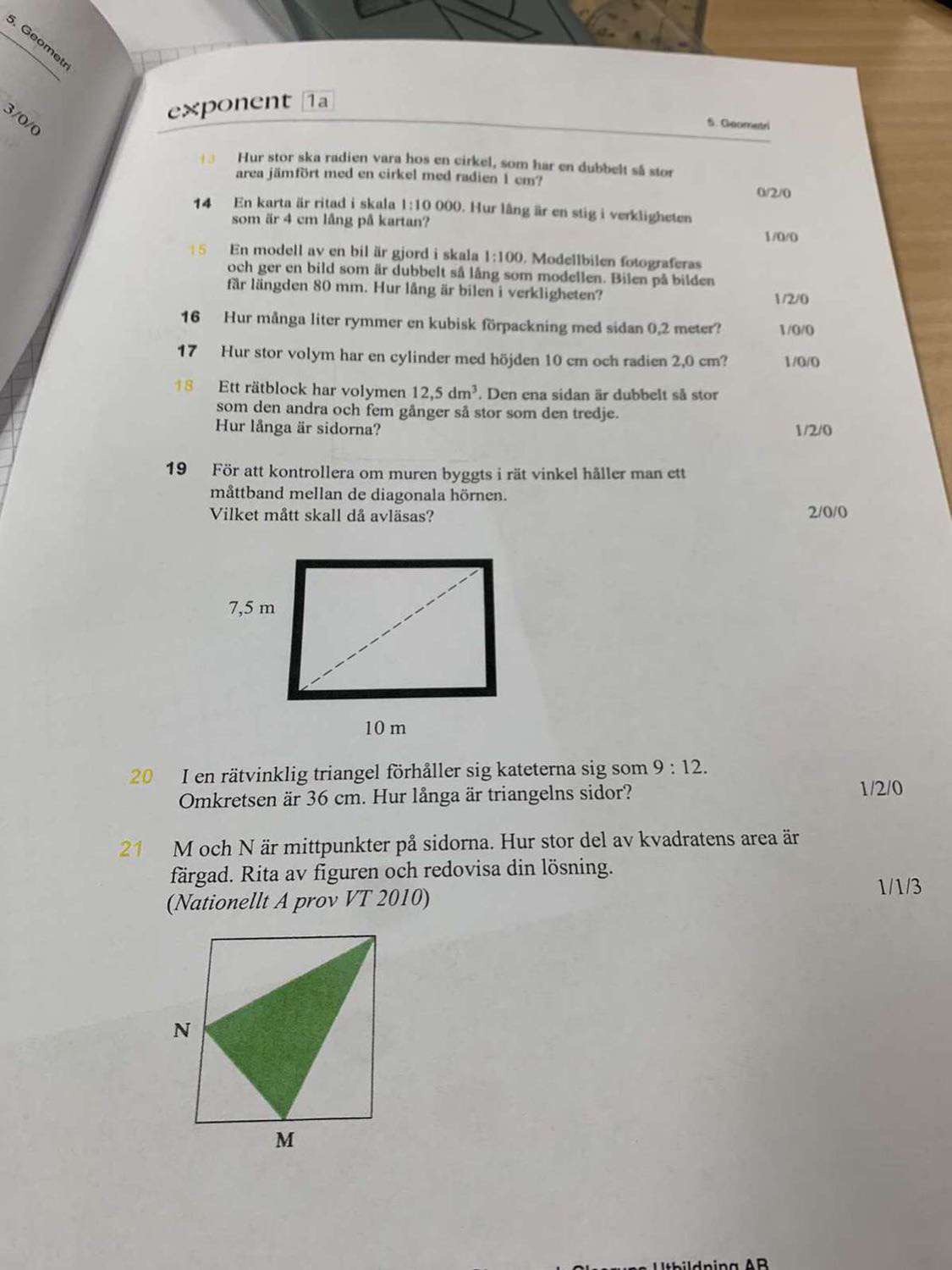 Exponent 1a (Matematik/Matte 1/Geometri) – Pluggakuten