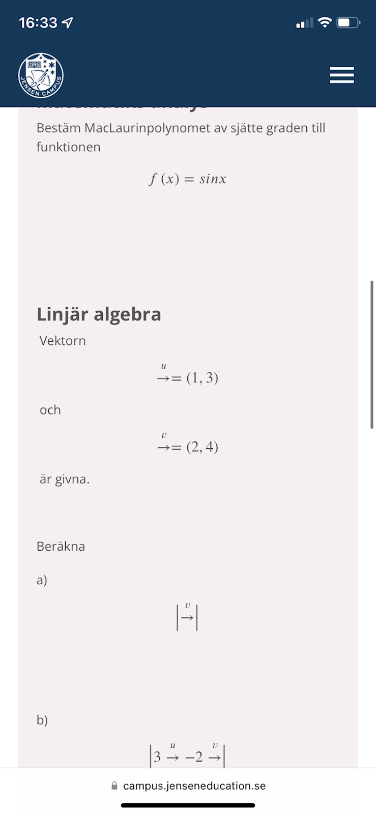 Linjär Algebra 2 (Matematik/Universitet) – Pluggakuten