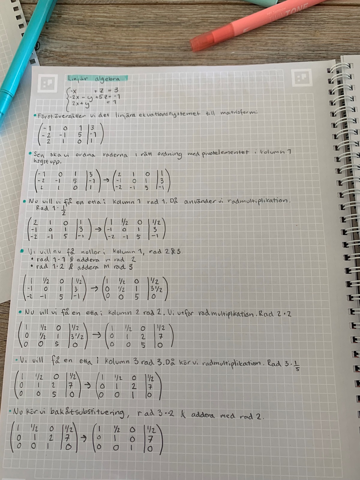 Linjär Algebra (Matematik/Universitet) – Pluggakuten