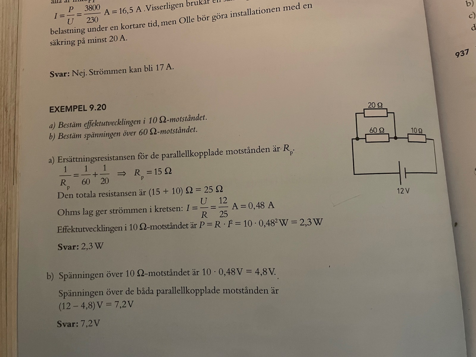 Effektutveckling Exempel Uppgift (Fysik/Fysik 1) – Pluggakuten