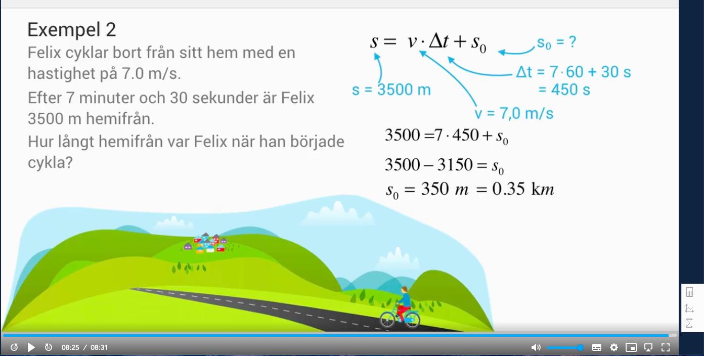 Sträckformeln (Fysik/Fysik 1) – Pluggakuten