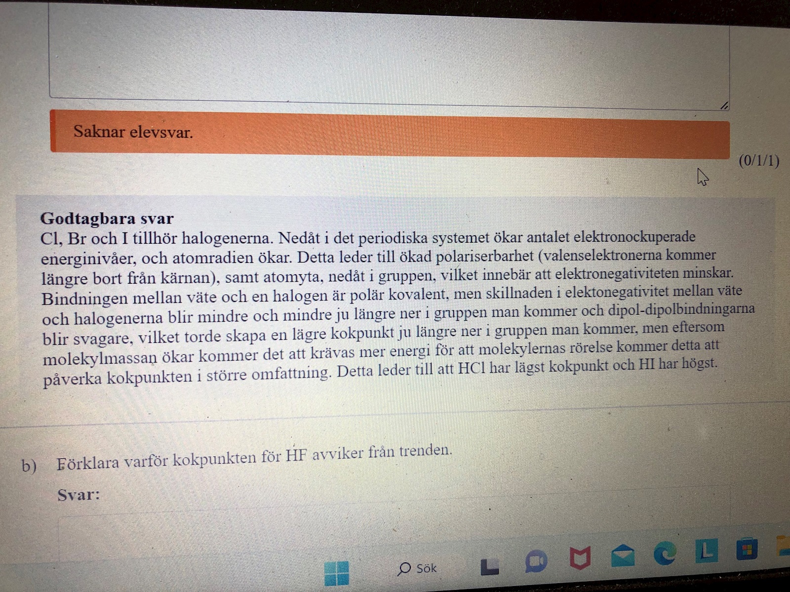 Intermolekylära Bindingar (resonera Kring Kokpunkter) (Kemi/Kemi 1 ...