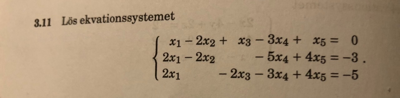 Linjär Algebra Ekvationssystem (Matematik/Universitet) – Pluggakuten