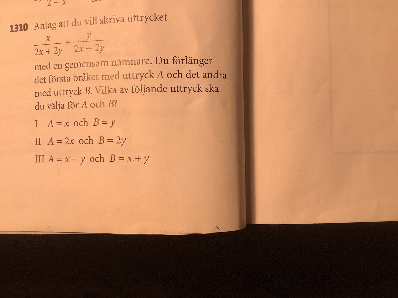 Samma Nämnare På Rationellt Uttryck (Matematik/Matte 3/Algebraiska ...